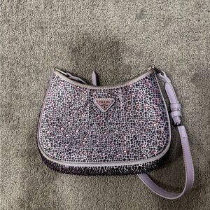 Prada Purple Crystal-Embellished Women's Bag